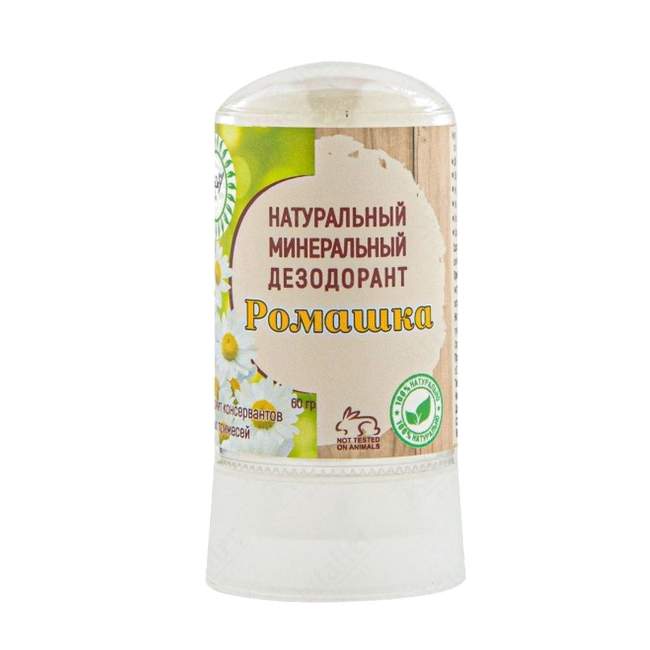 Натуральный кристаллический дезодорант для тела «Ромашка» Натуральный кристаллический дезодорант для тела «Ромашка»