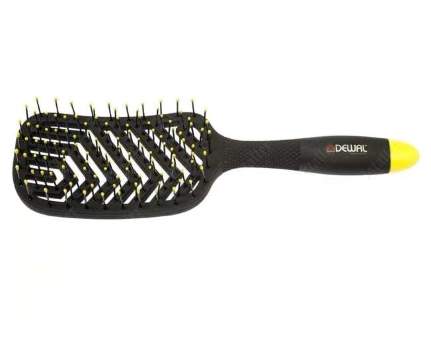 Расчёска прямоугольная продувная, пластиковый штифт, 13 рядов Banana black